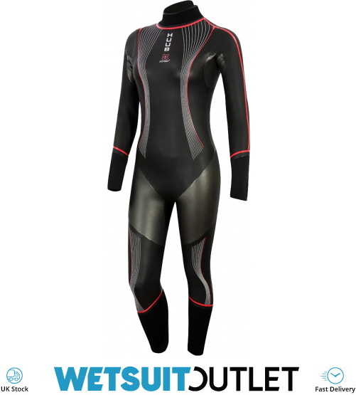 2022 Huub Junior Alpha Atom Wetsuit ALPHAATOM Black / Red Triathlon